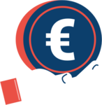 Icon mit Münze in Euro