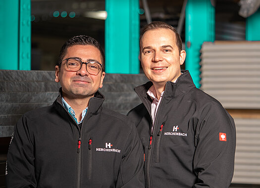 Nektarios Apostologlou und Till Bossert sind Geschäftsführer von Herchenbach Industrial Buildings.
